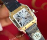 DR Factory Cartier Santos Ladies 27*34*7mm Swiss Quartz Movement Leather Band Watch